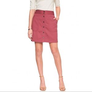 Banana Republic Utility A-Line Button Mini Skirt